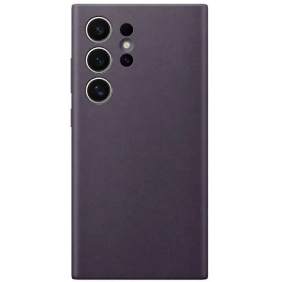Cover Samsung S24 Ultra Vegan Leather Case &ndash; Dark Violet